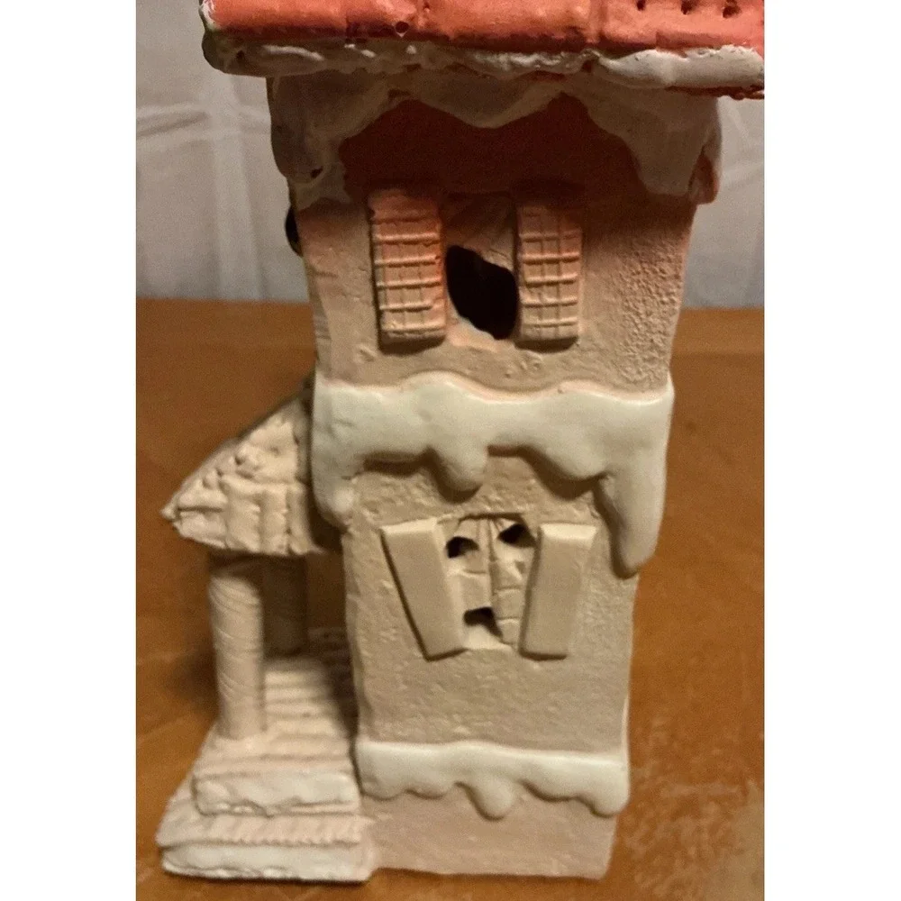 Halloween Gingerbread Pink Pastel Haunted House with Ghost 13.5 